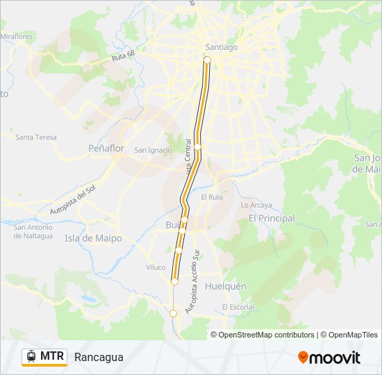 Mapa de MTR de tren ligero