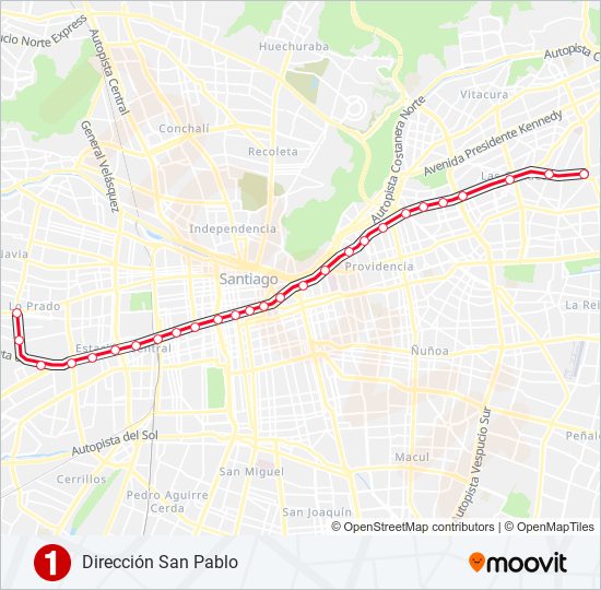 L1 metro Line Map