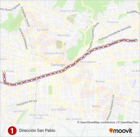 L1 Metro Line Map