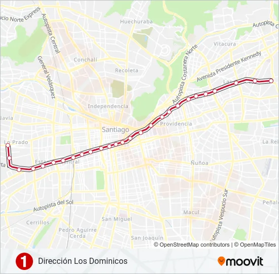 L1 Metro Line Map