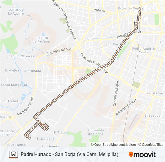 BUSES PEÑAFLOR micro Line Map