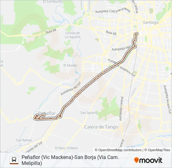 BUSES PEÑAFLOR Micro Line Map