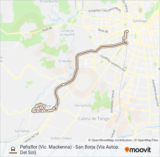 BUSES PEÑAFLOR Micro Line Map