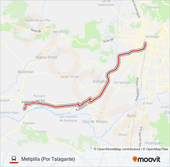 Mapa de RUTA BUS 78 EXPRESS de Micro