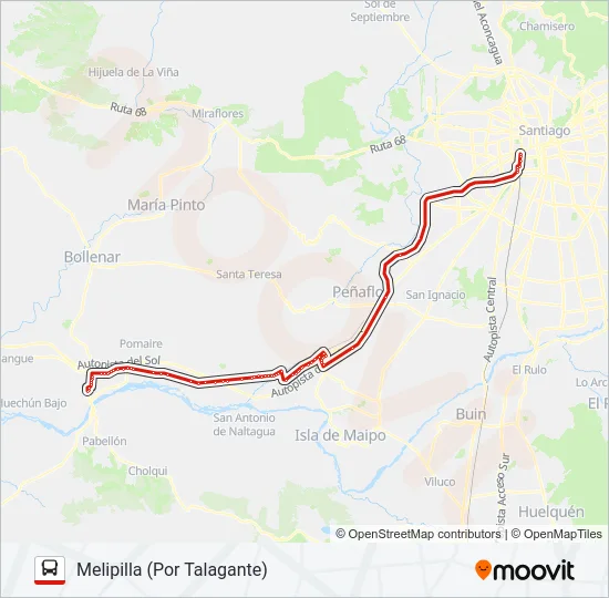 RUTA BUS 78 EXPRESS Micro Line Map