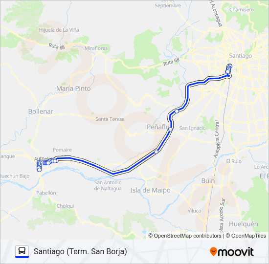 Mapa de AUTOBUSES MELIPILLA de Micro