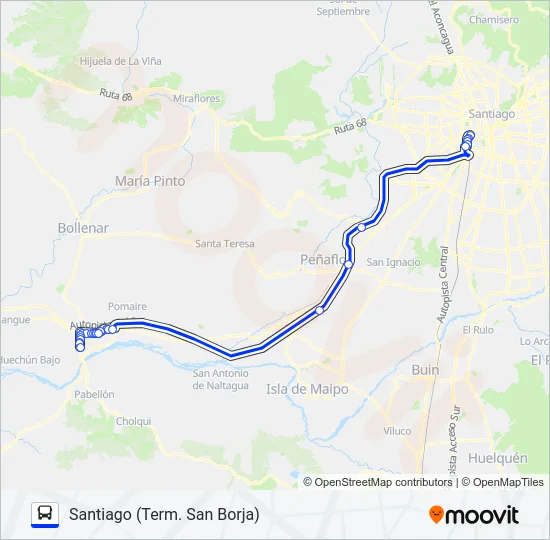 AUTOBUSES MELIPILLA Micro Line Map