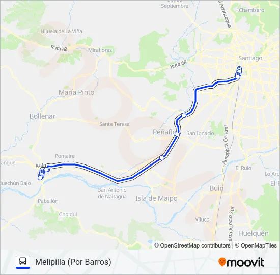 AUTOBUSES MELIPILLA Micro Line Map