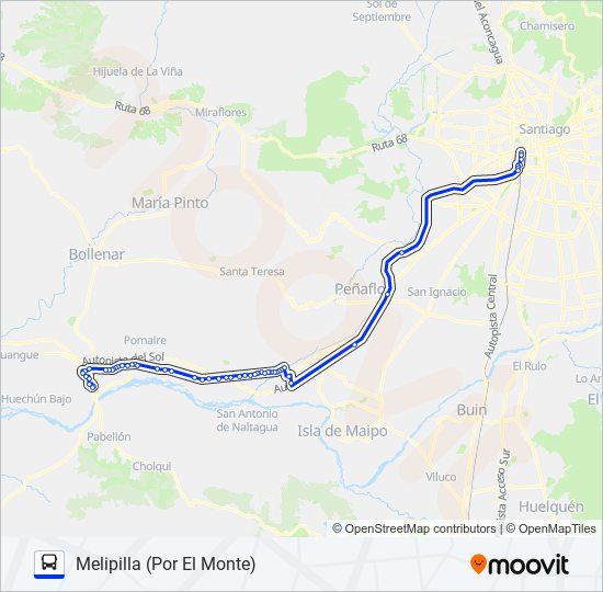 AUTOBUSES MELIPILLA micro Line Map