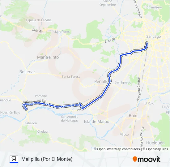 AUTOBUSES MELIPILLA Micro Line Map