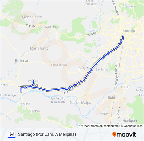 AUTOBUSES MELIPILLA micro Line Map