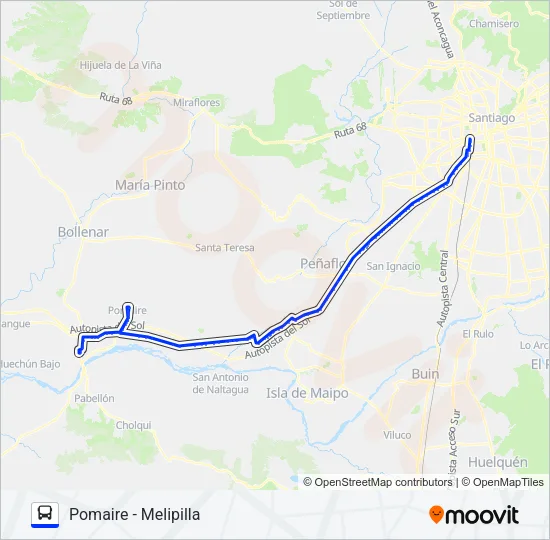 AUTOBUSES MELIPILLA Micro Line Map