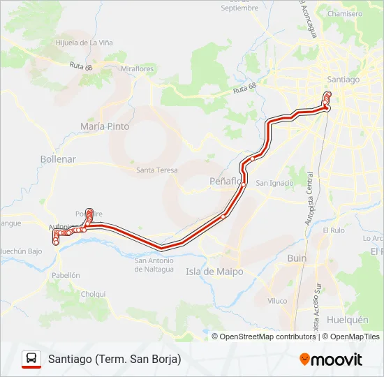 RUTA BUS 78 EXPRESS Micro Line Map