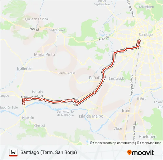 RUTA BUS 78 EXPRESS Micro Line Map