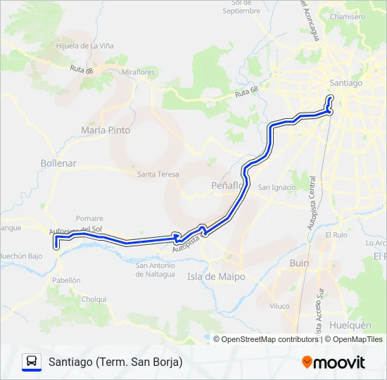 AUTOBUSES MELIPILLA Micro Line Map