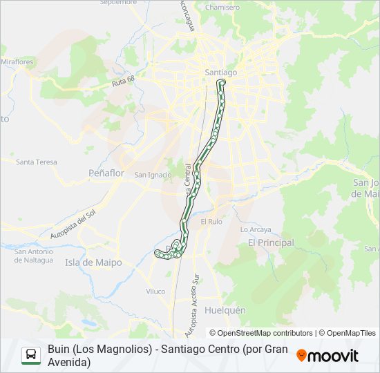 Mapa de BUIN MAIPO de Micro