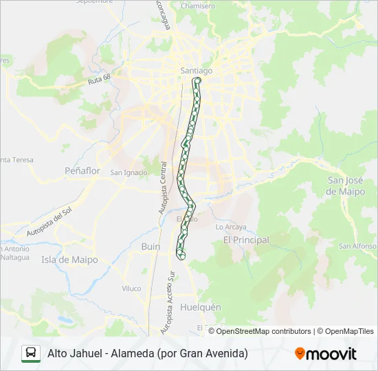 ALTO JAHUEL Micro Line Map