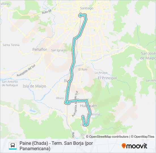 Mapa de BUSES PAINE de Micro