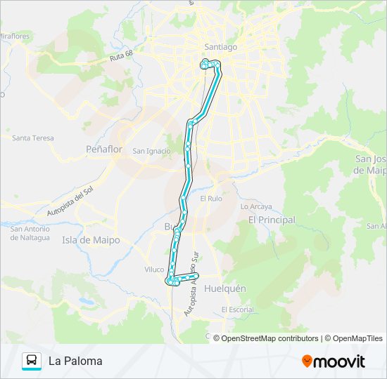 Mapa de BUSES PAINE de Micro