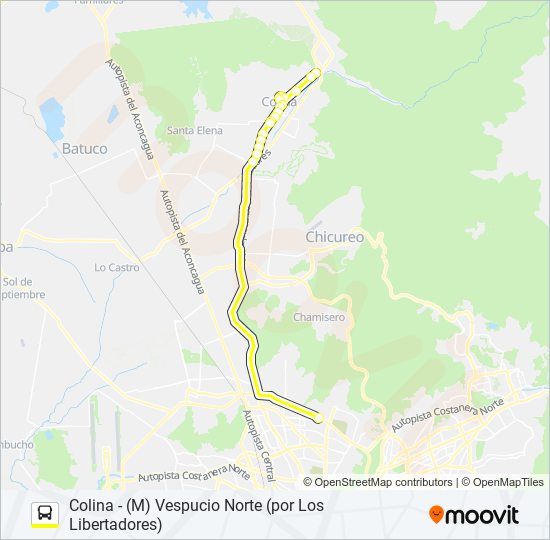 Mapa de BUSES COLINA de Micro