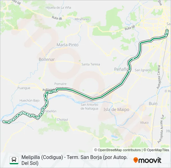 BUSES CODIGUA Micro Line Map