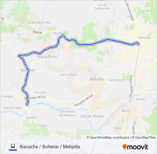 Mapa de BUSES ORELLANA de Micro