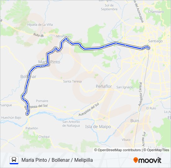 Mapa de BUSES ORELLANA de Micro