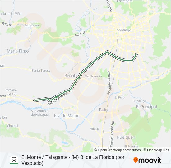 Mapa de FLOTA TALAGANTE de Micro