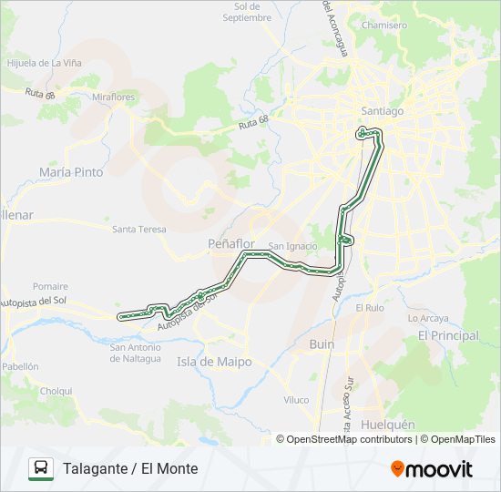 Mapa de FLOTA TALAGANTE de Micro