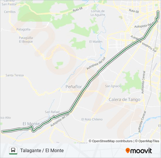 Mapa de FLOTA TALAGANTE de Micro