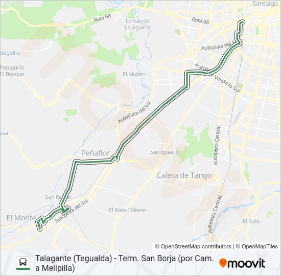 Mapa de FLOTA TALAGANTE de Micro