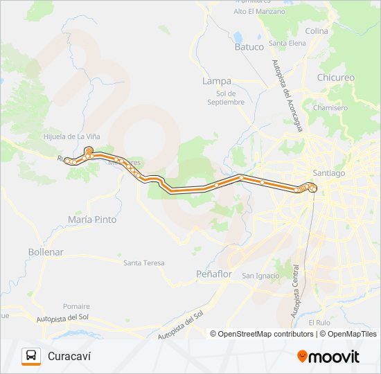 Mapa de PULLMAN CURACAVÍ de Micro