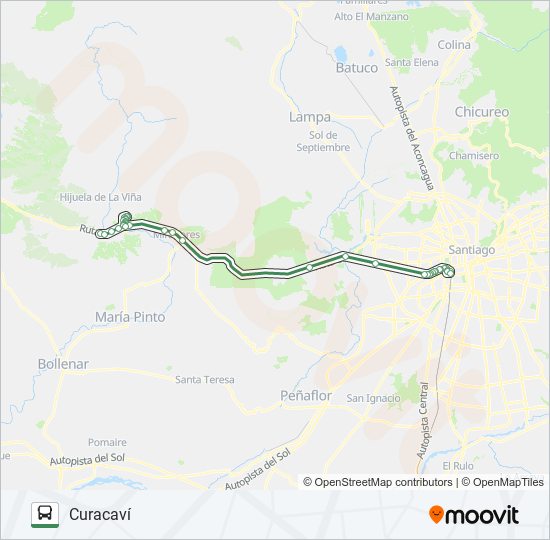 RUTA VÍA CURACAVÍ Micro Line Map