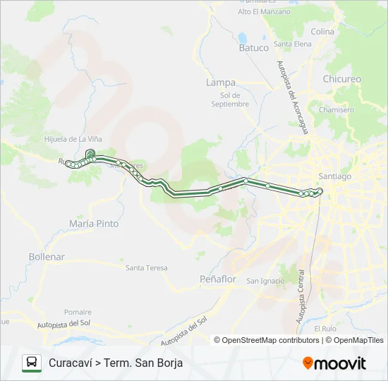 RUTA VÍA CURACAVÍ Micro Line Map