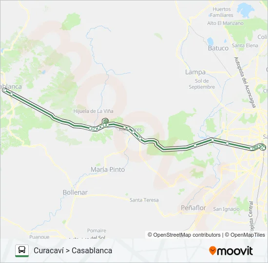 RUTA VÍA CURACAVÍ Micro Line Map