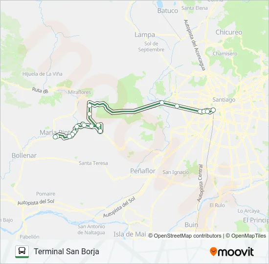 RUTA VÍA CURACAVÍ Micro Line Map