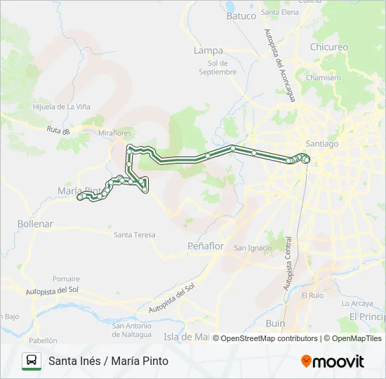 RUTA VÍA CURACAVÍ Micro Line Map