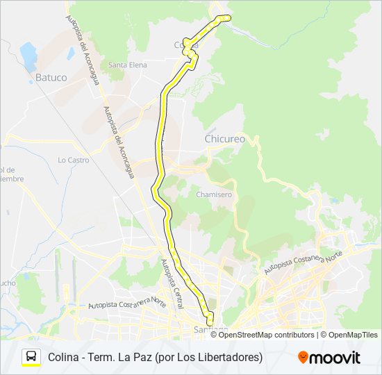 Mapa de BUSES COLINA de Micro