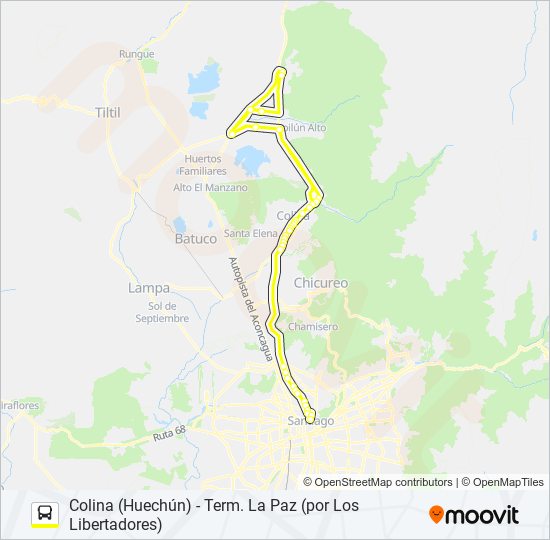 Mapa de BUSES COLINA de Micro