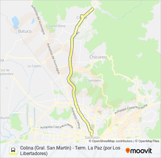 Mapa de BUSES COLINA de Micro