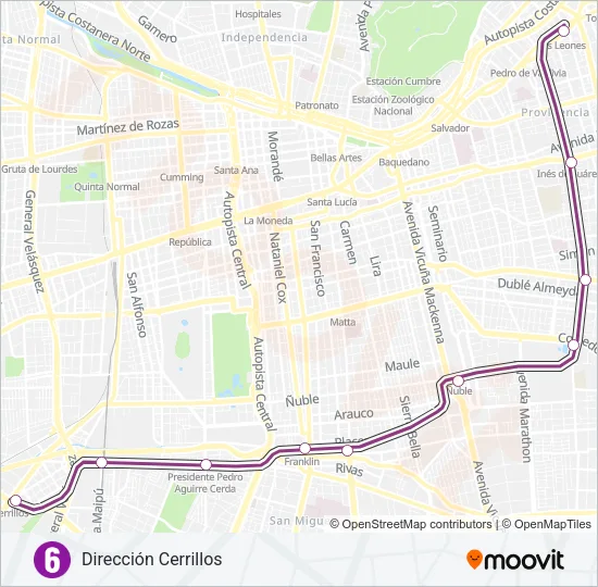 L6 Metro Line Map