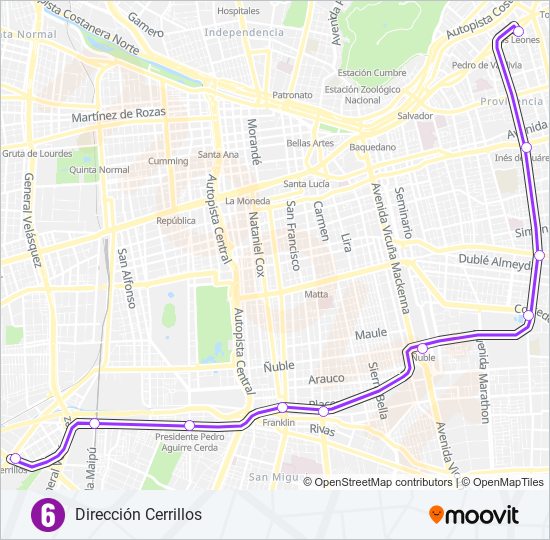 L6 metro Line Map