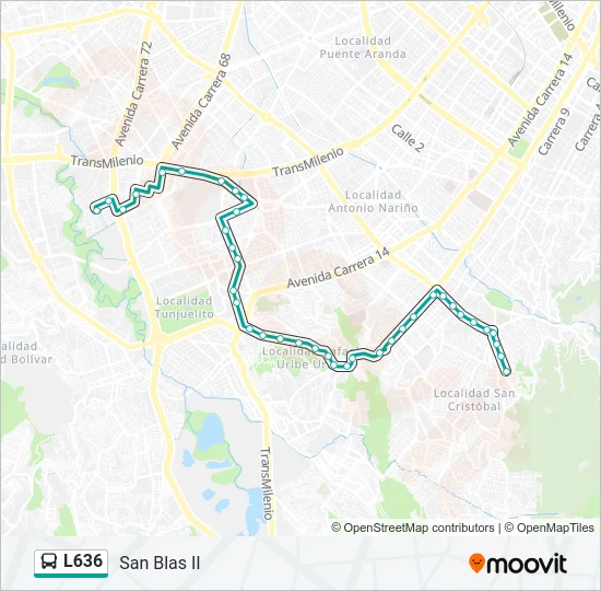 L636 Bus Line Map