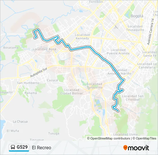 G529 Bus Line Map