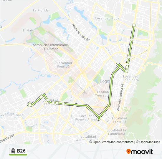 B26 Cable Car Line Map