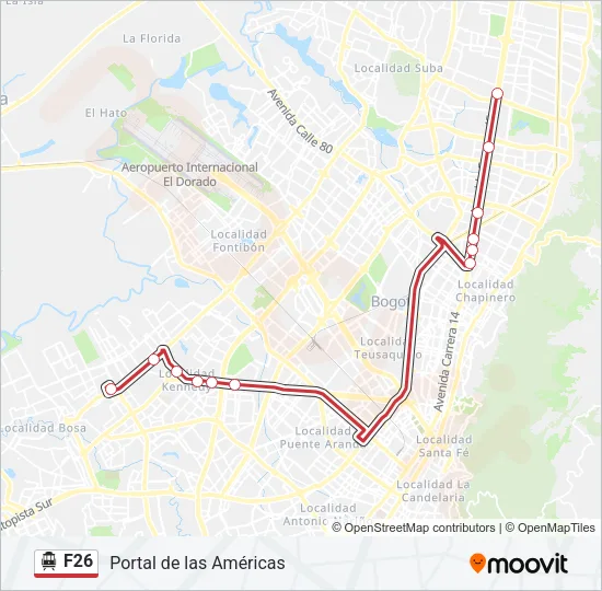 F26 Cable Car Line Map