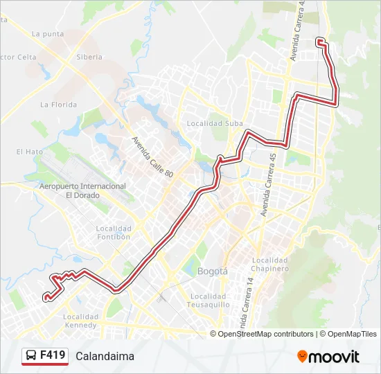 F419 Bus Line Map