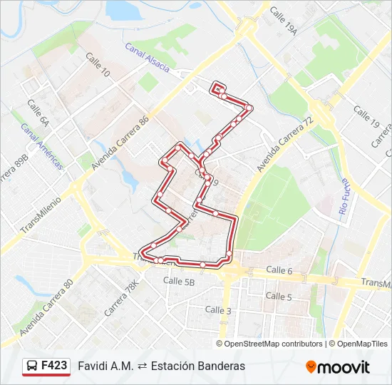 F423 Bus Line Map
