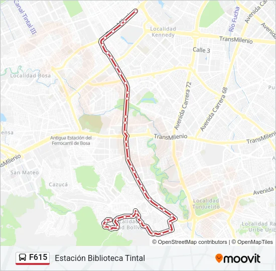 F615 Bus Line Map