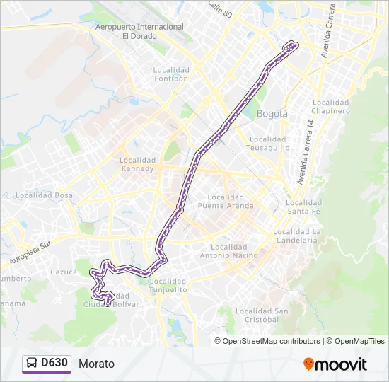 D630 Bus Line Map